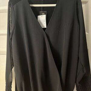 DG2 by Diane Gilman Black Blouse